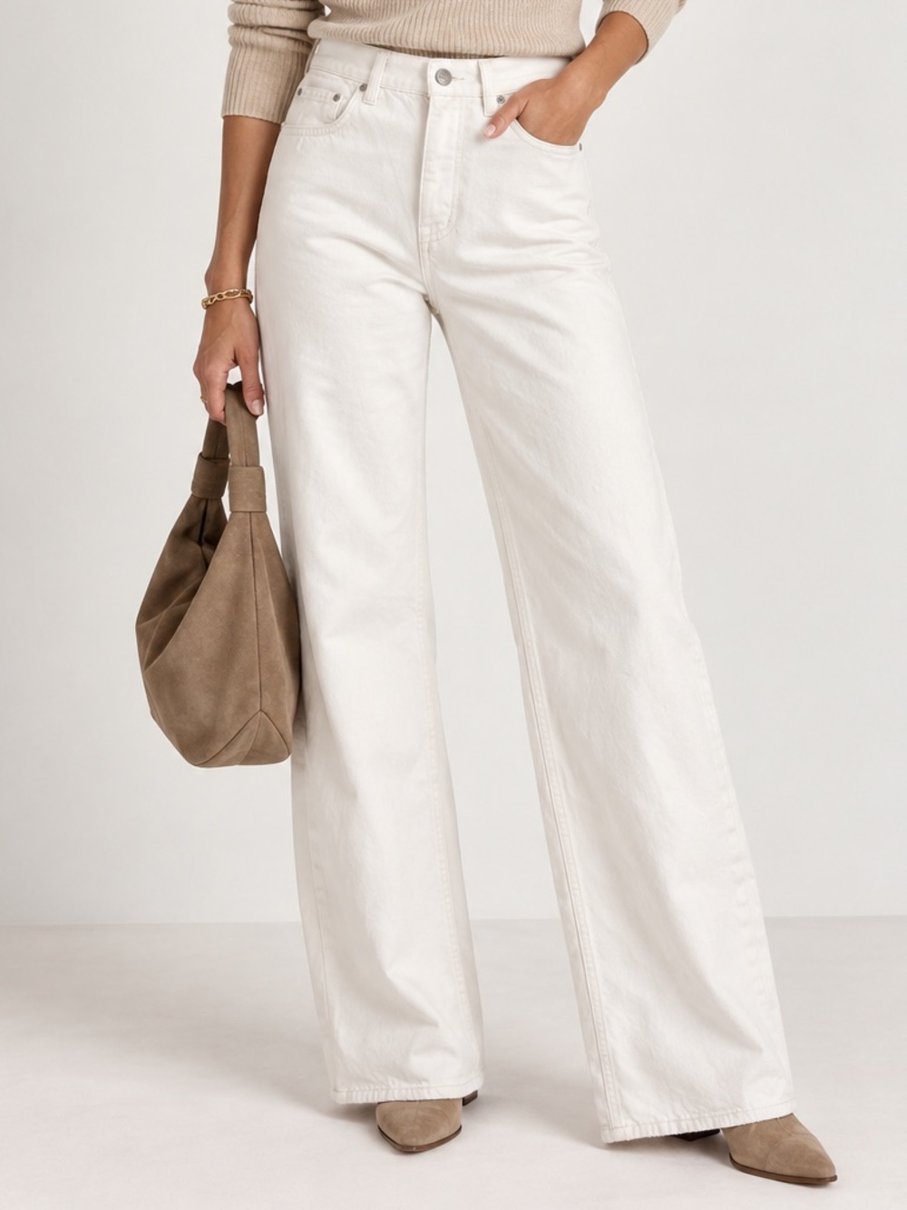 GRLFRND Jeans Brooklyn high rise White size 26